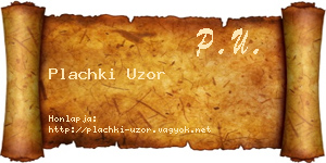Plachki Uzor névjegykártya